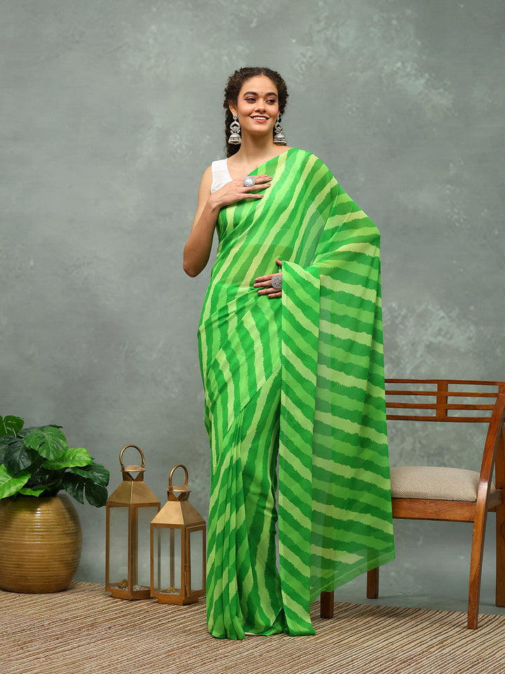 Abstract Printed Georgette Saree