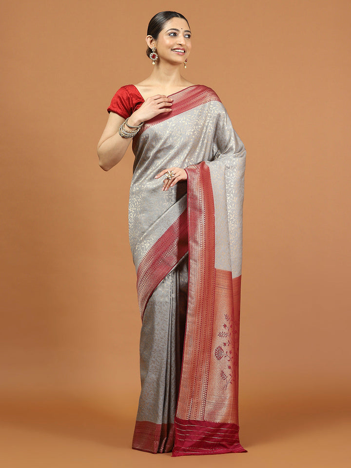 Zari Border Woven Art Silk Saree
