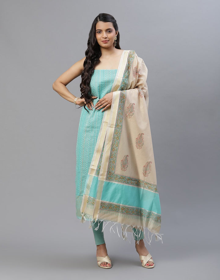 Chanderi Embroidered Suit piece