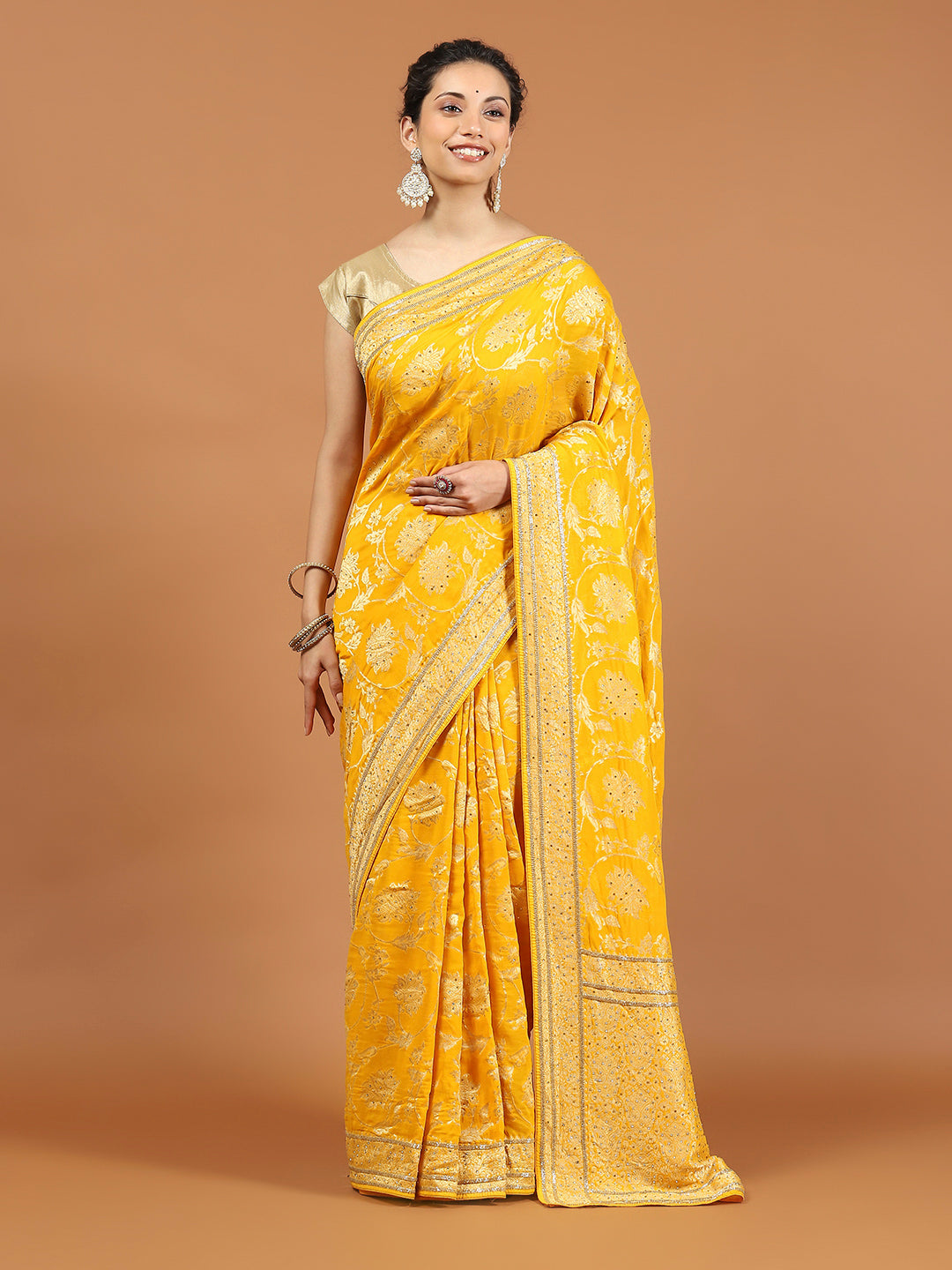 Khaddi Woven Banarasi Saree
