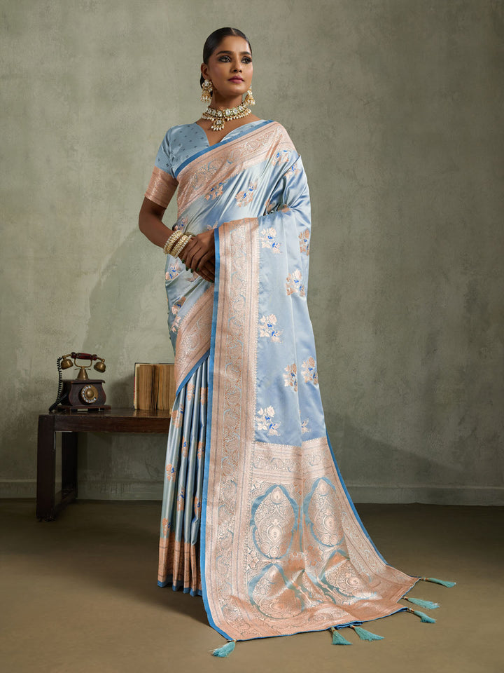 Woven Design Satin Silk Saree