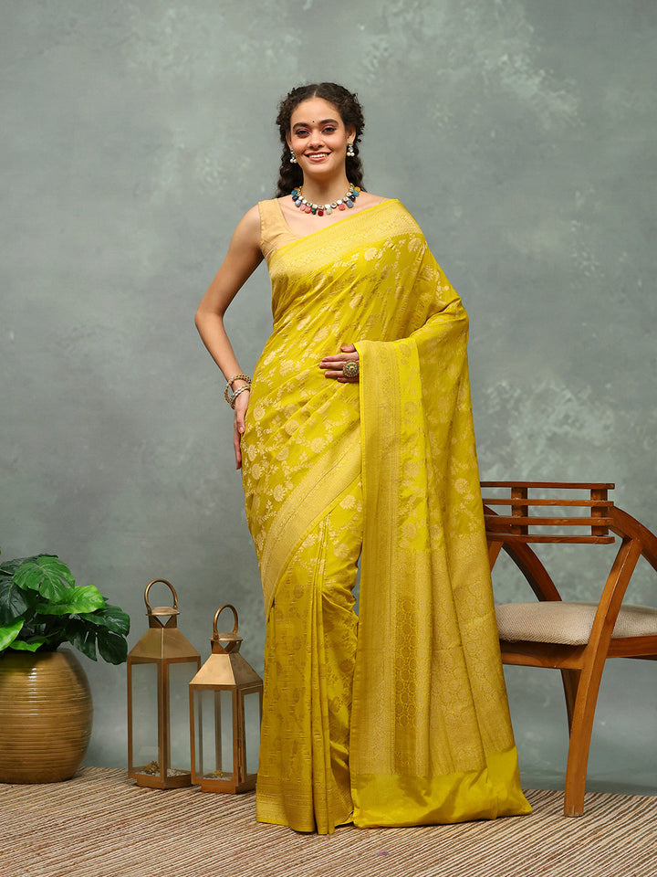 Woven Border Georgette Saree
