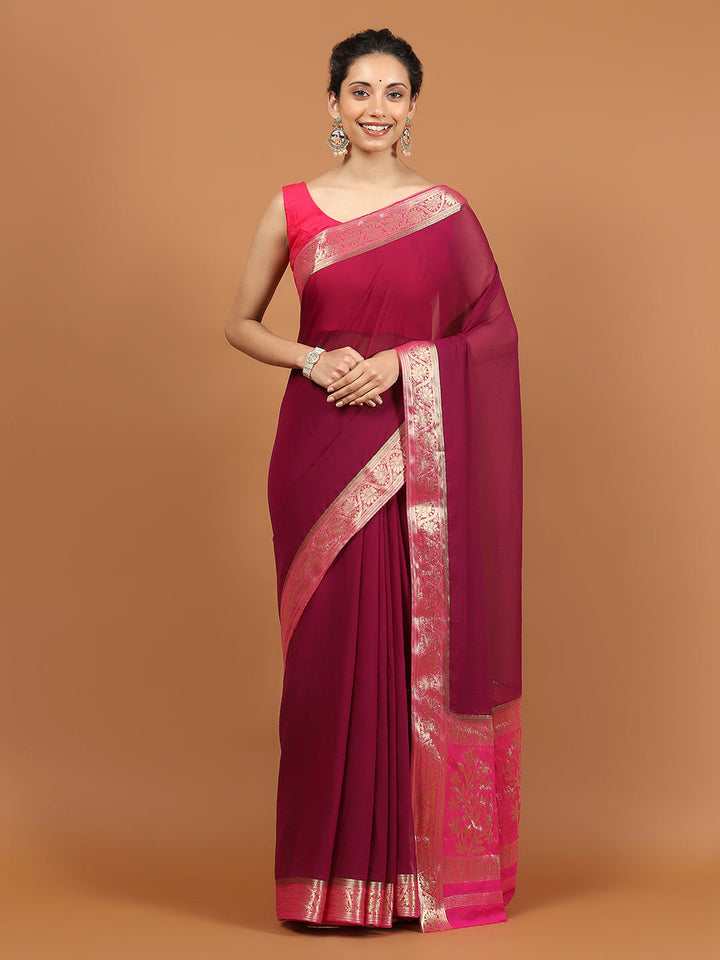 Zari Border Woven Art Silk Saree