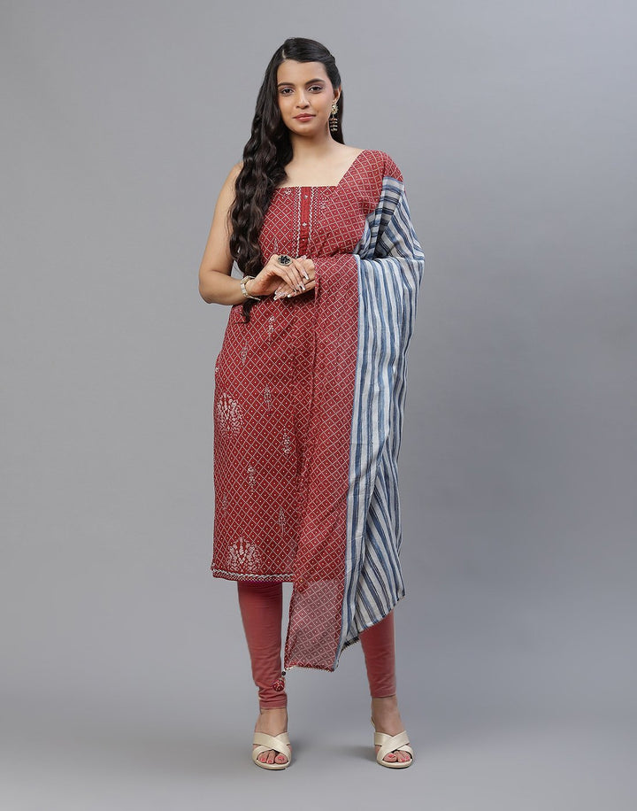 Cotton Embroidered Suit piece
