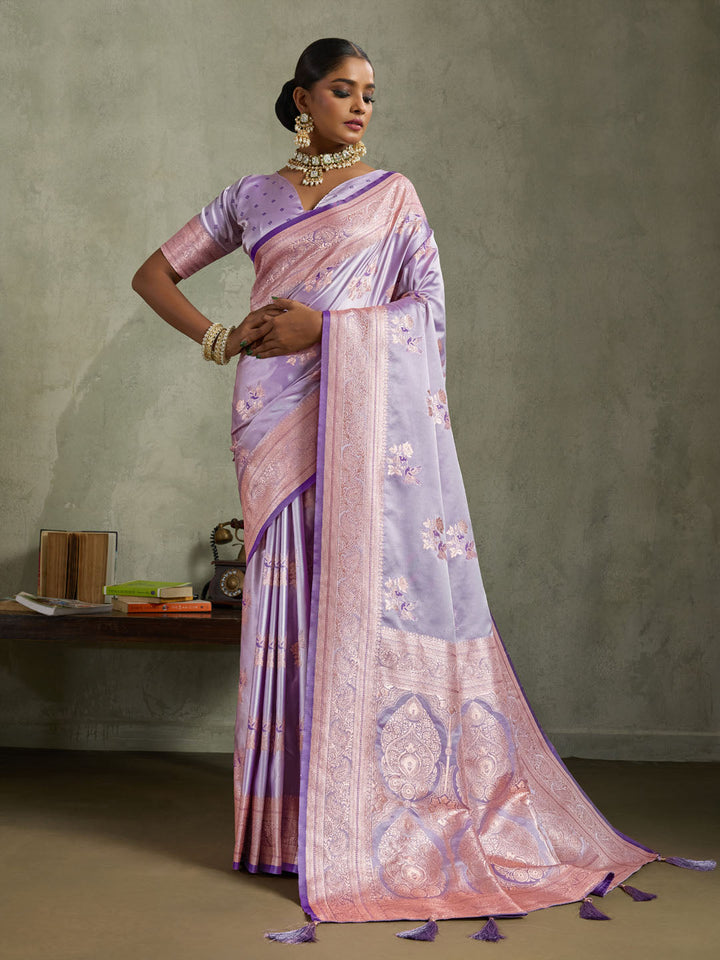 Woven Design Satin Silk Saree