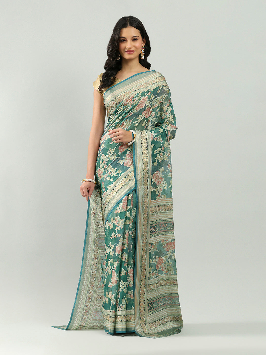 Digital Printed Georgette Saree