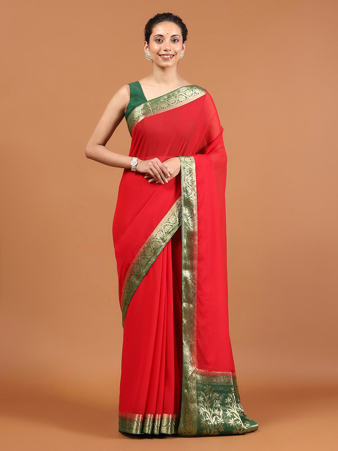 Zari Border Woven Art Silk Saree