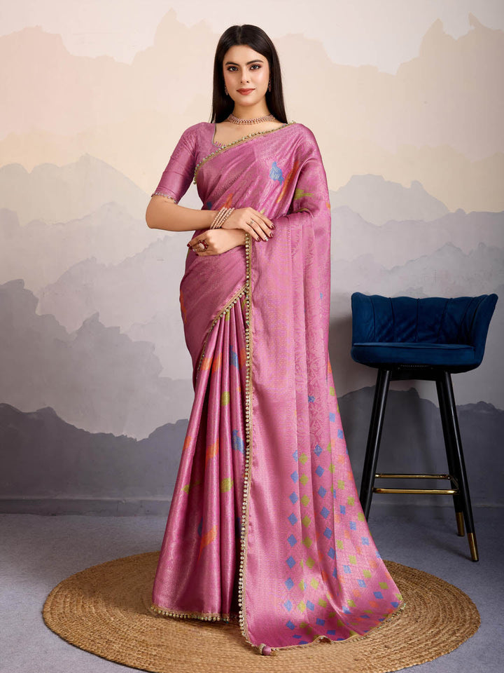 Zari Jaal Woven Art Silk Saree