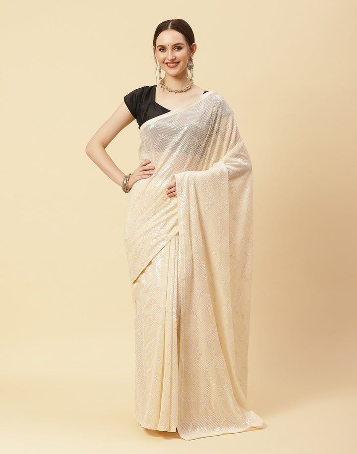 Sequence Embroidered Art Georgette Saree