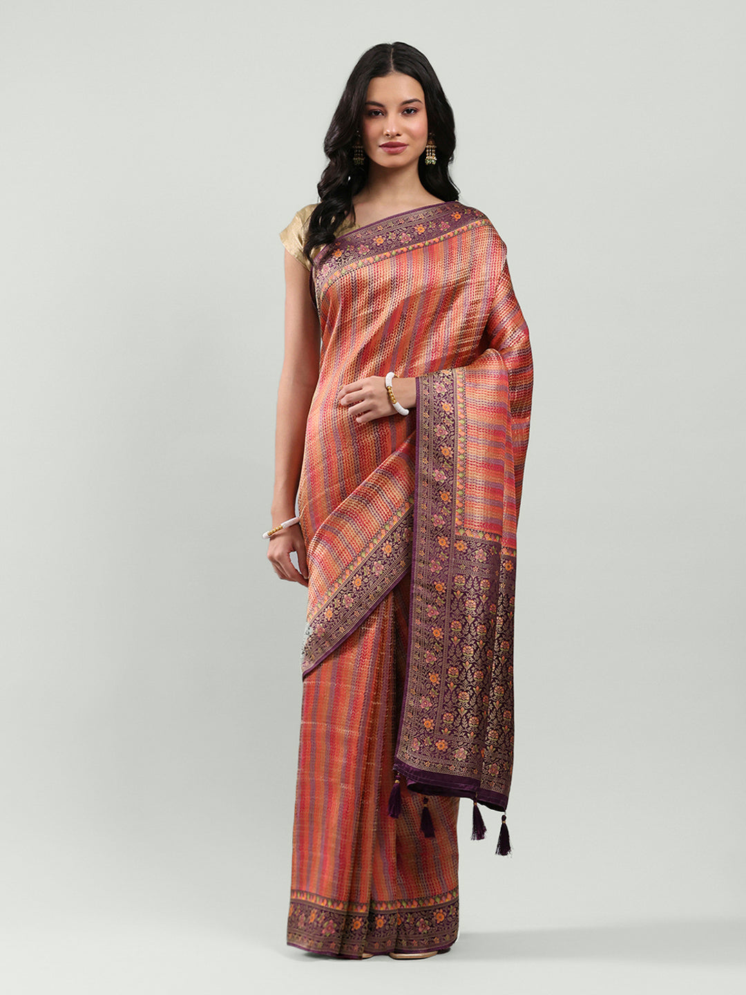 Zari Jaal Georgette Woven Saree