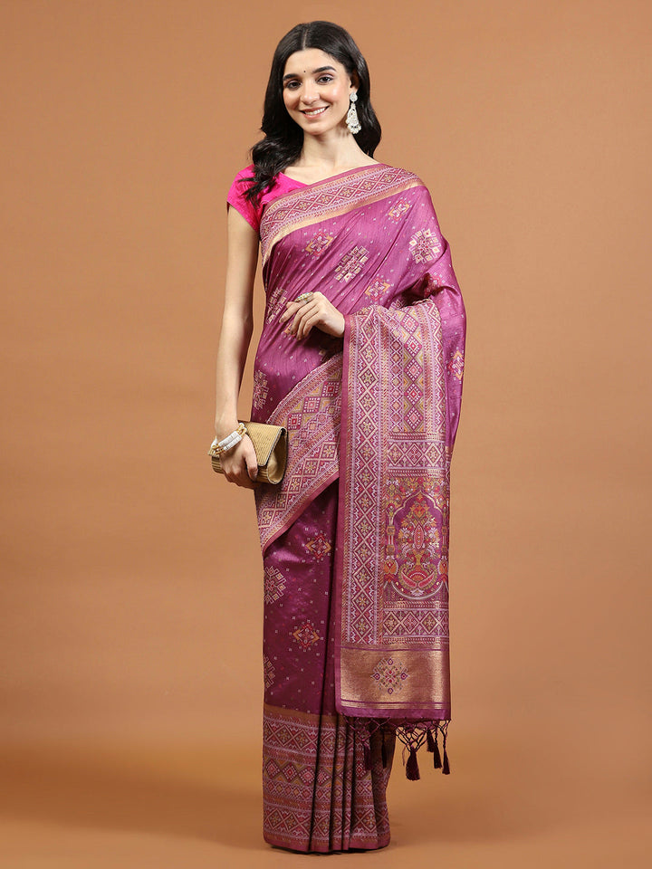 Zari Jaal Woven Art Silk Saree