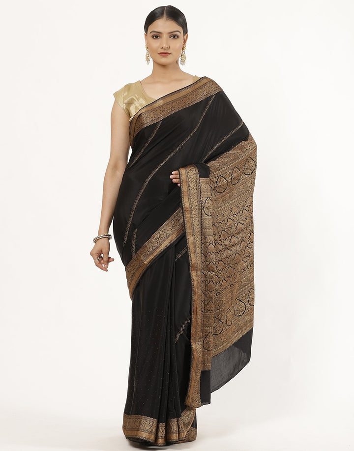 Zari Border Crepe Saree