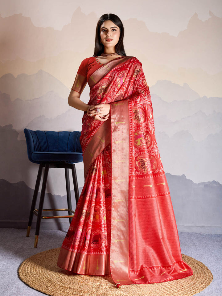 Printed Art Silk Saree