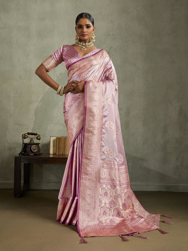 Woven Design Satin Silk Saree