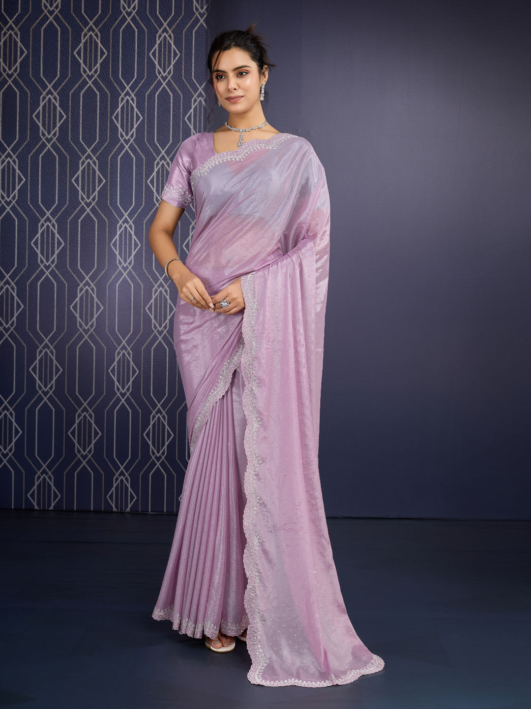 Embroidered Georgette Saree