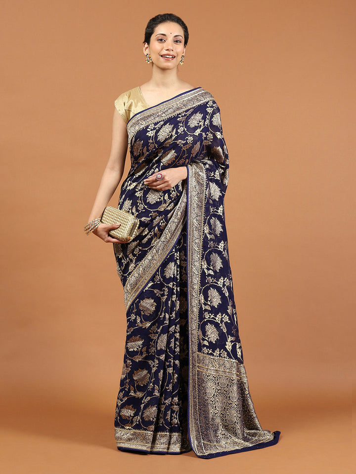 Khaddi Woven Banarasi Saree