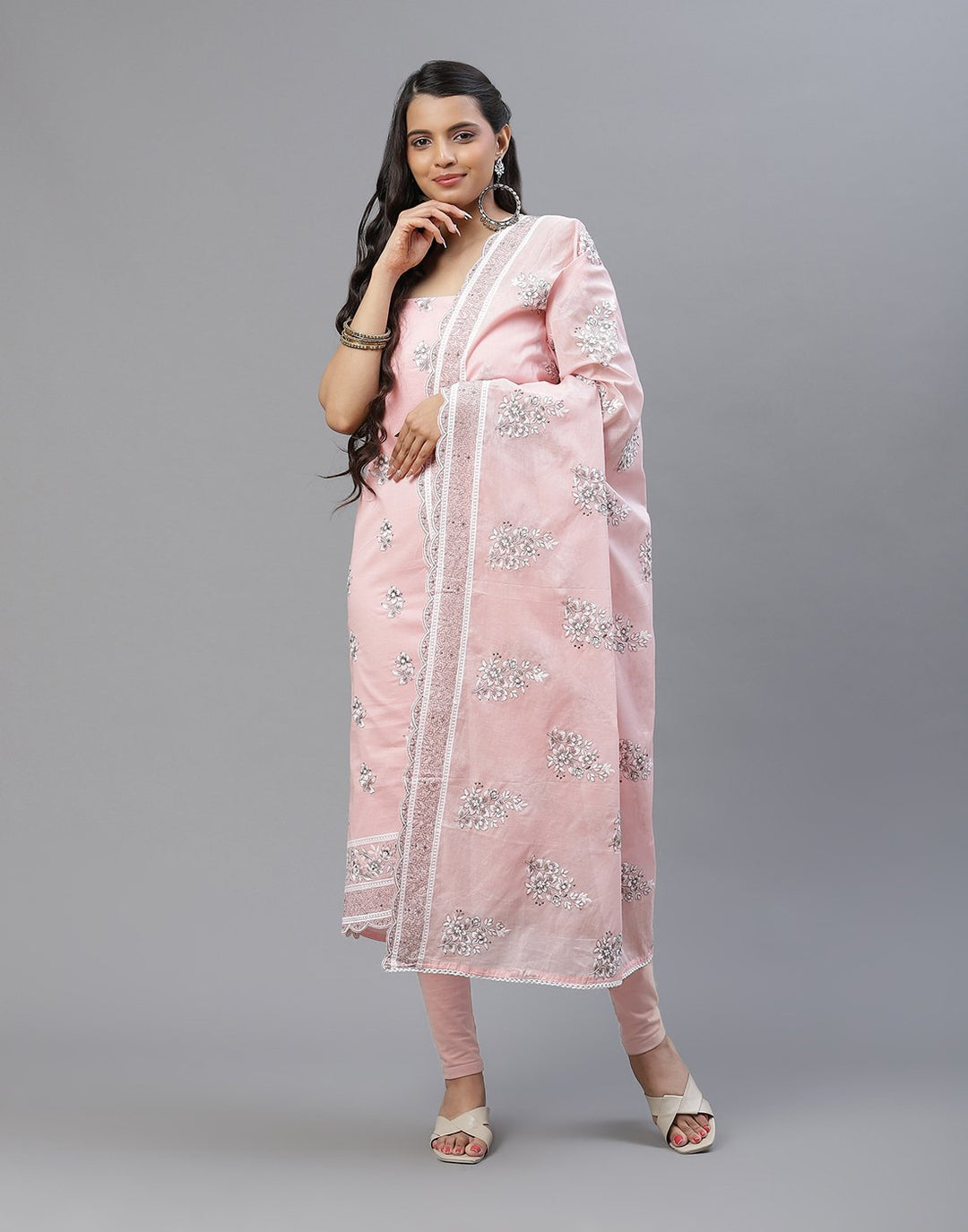 Cotton Embroidered Suit piece