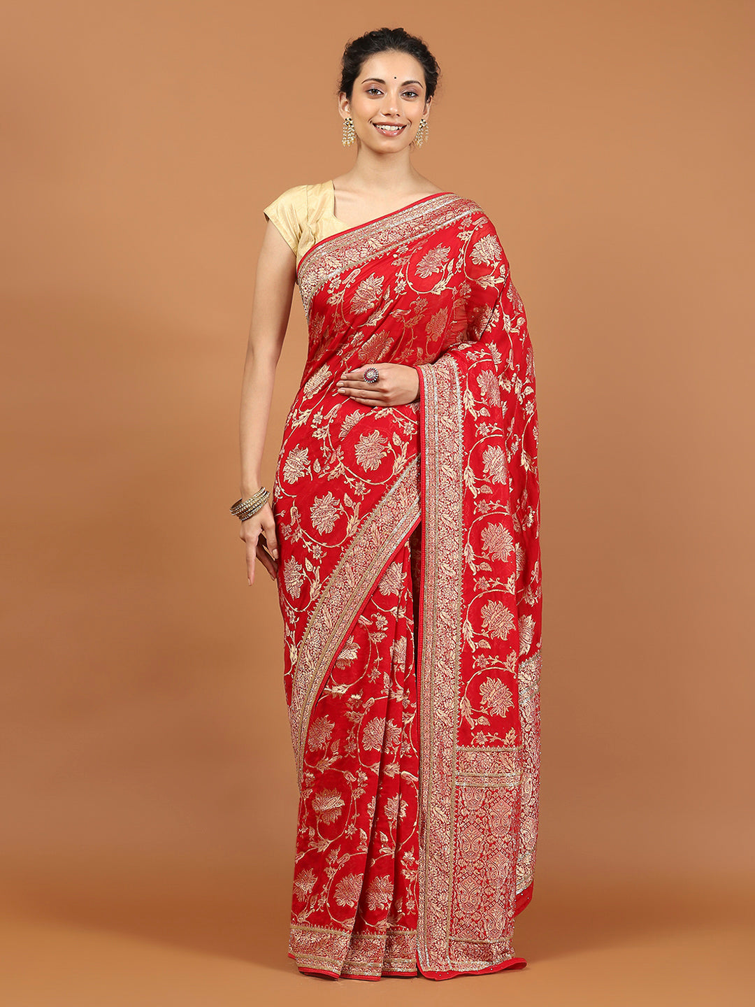 Khaddi Woven Banarasi Saree