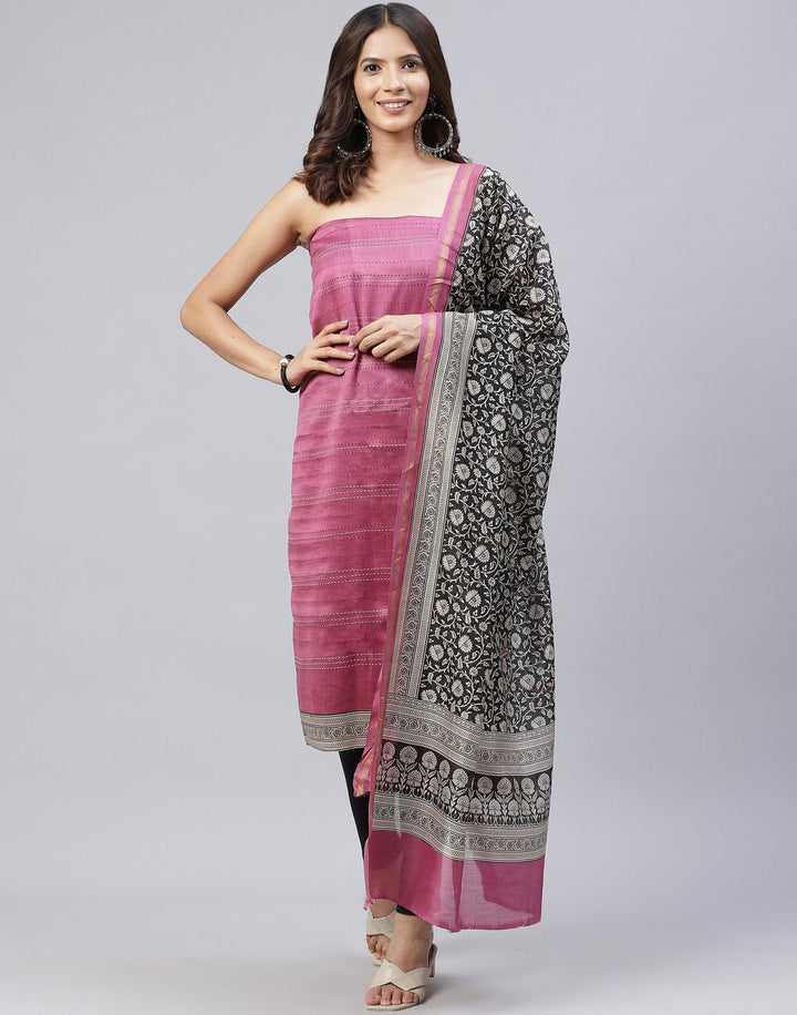 Printed Chanderi Suit Piece