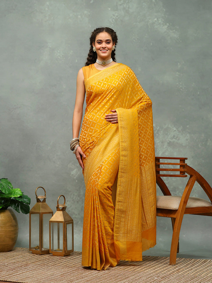 Woven Jaal Georgette Saree