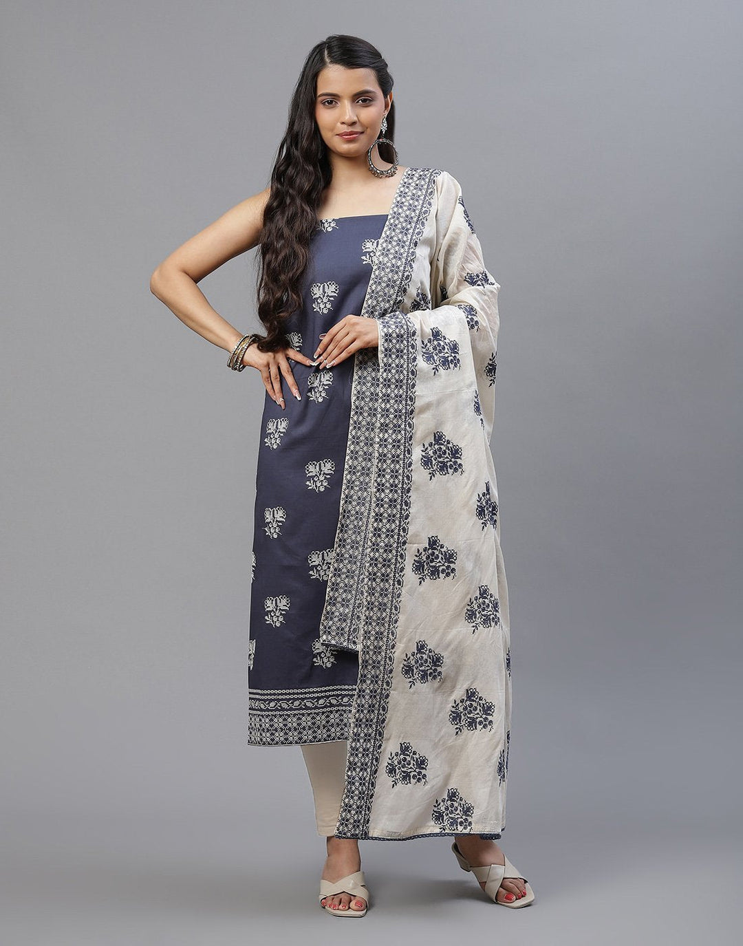 Cotton Embroidered Suit piece