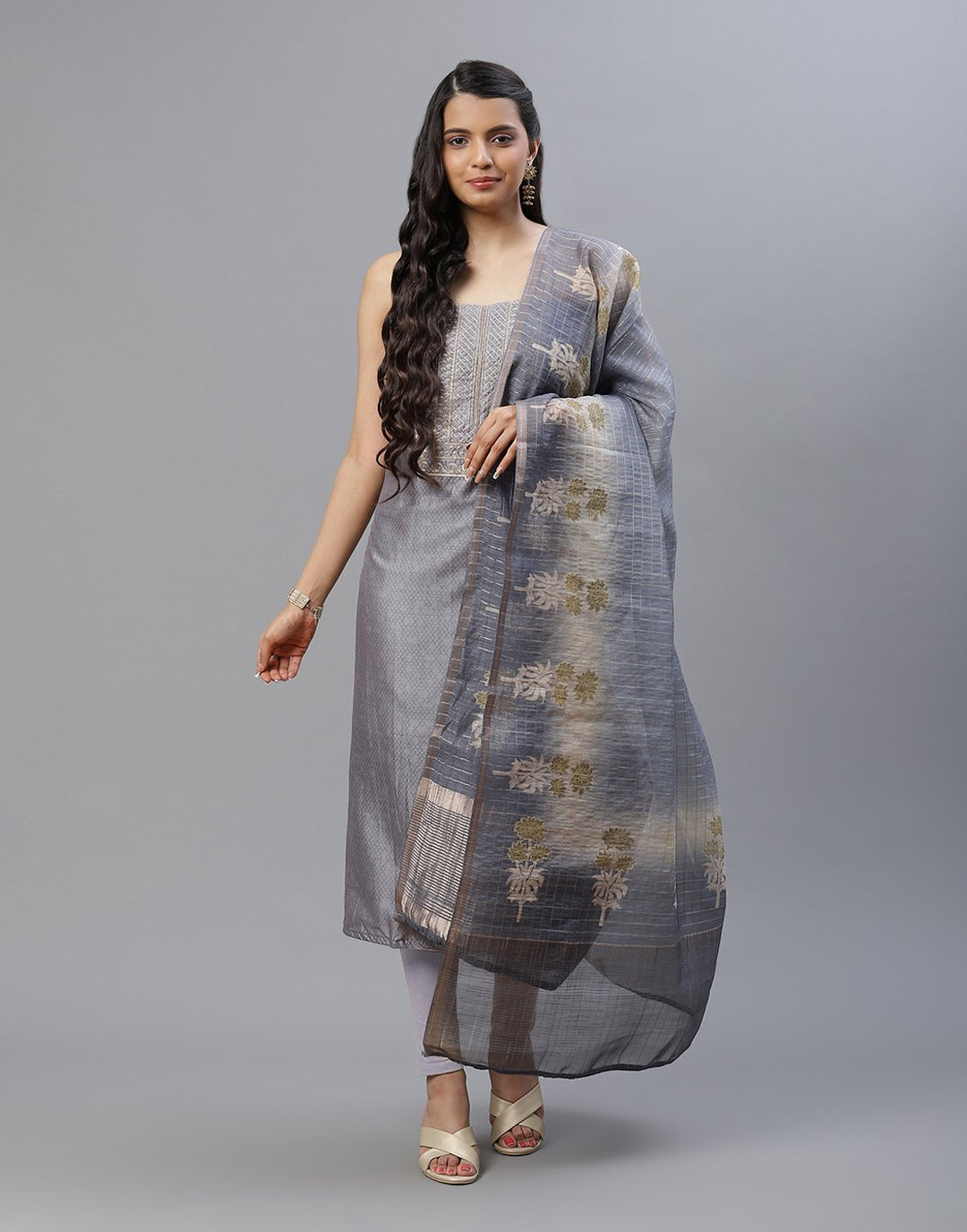 Cotton Printed Embroidered Suit piece