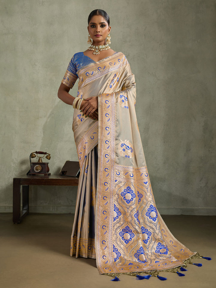 Woven Design Satin Silk Saree