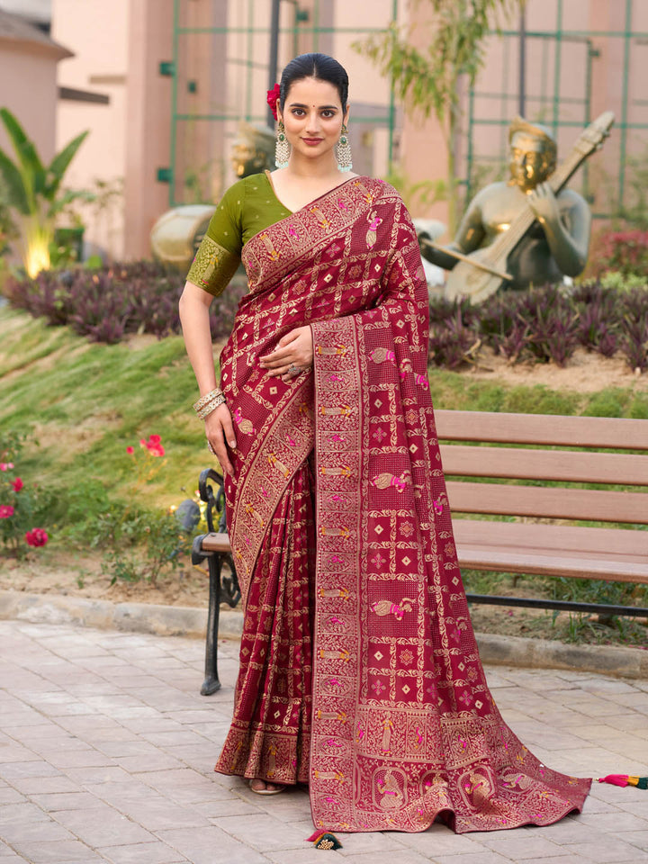 Sequence Woven Design Art Silk Saree