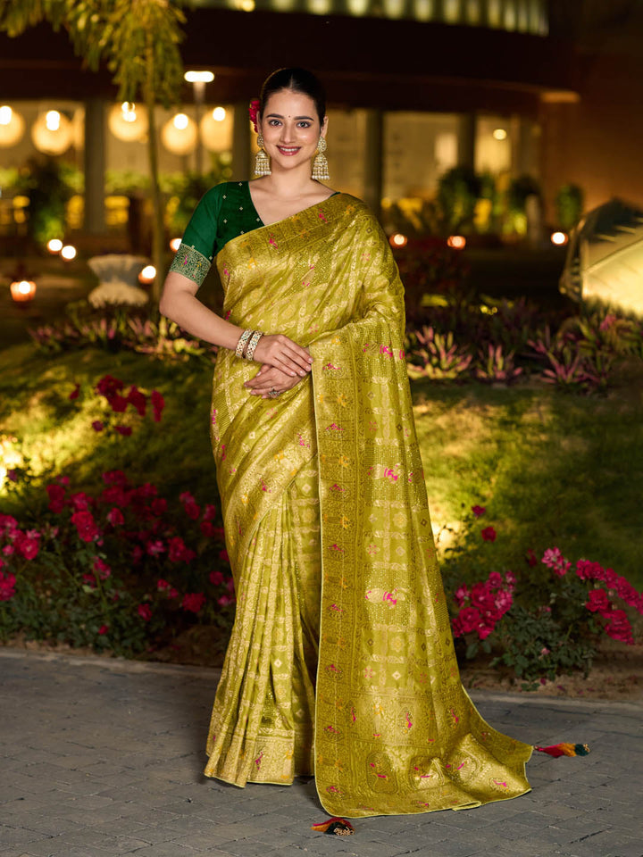 Sequence Woven Design Art Silk Saree