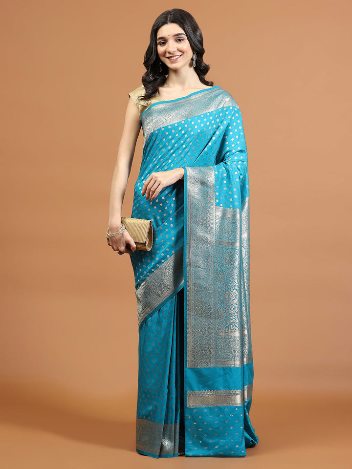 Zari Jaal Woven Art Silk Saree