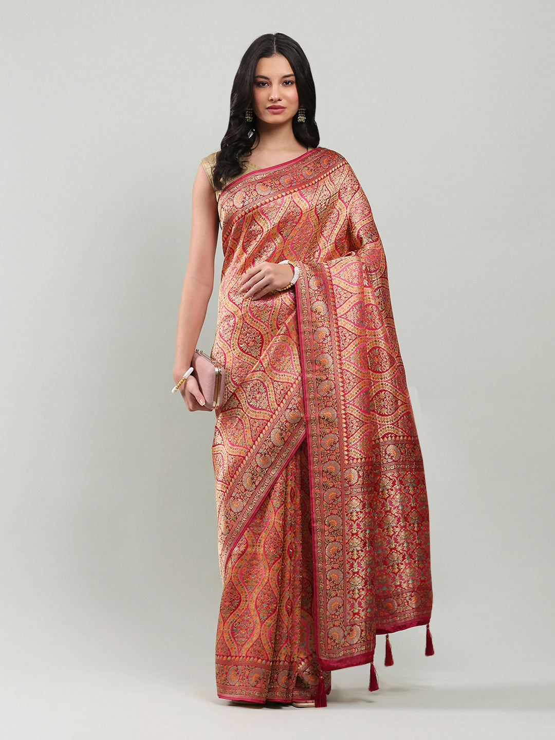 Zari Jaal Georgette Woven Saree