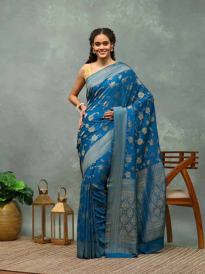 Woven Border Georgette Saree