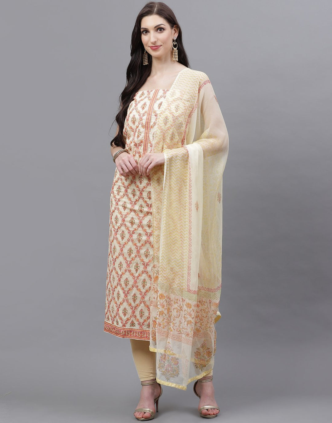 Cotton Embroidered Suit piece