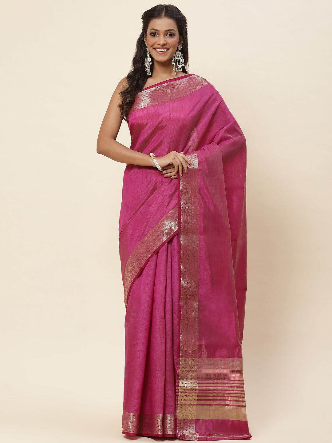 Zari Border Woven Handloom Saree