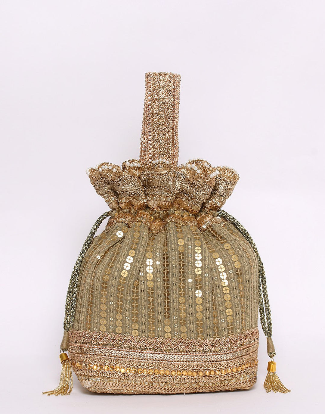 Ethnic Embroidered Sequince Potli