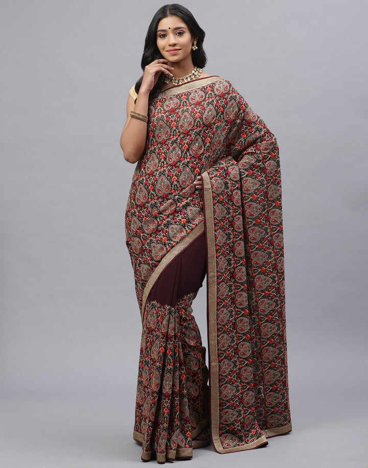 Georgette Embroidery Saree