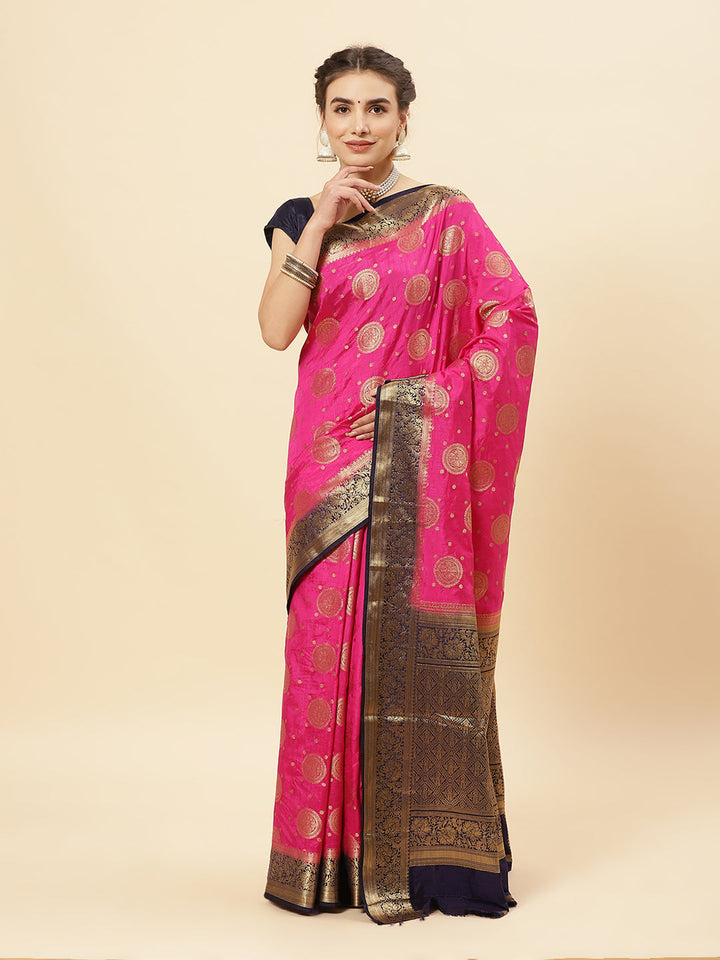 Art Handloom Saree with Zari Border Booti