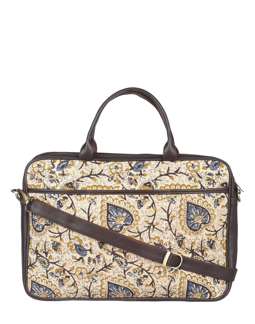 Stylish Casual Beige And Blue Color Laptop Bag