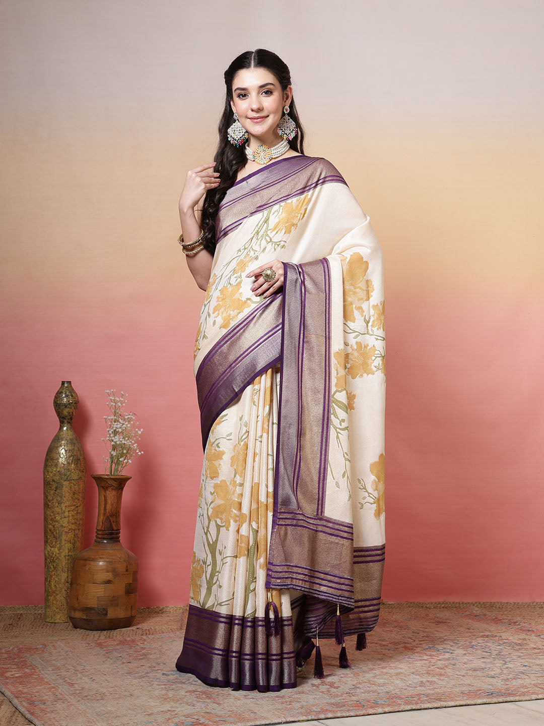 Digital Floral Printed Georgette Saree