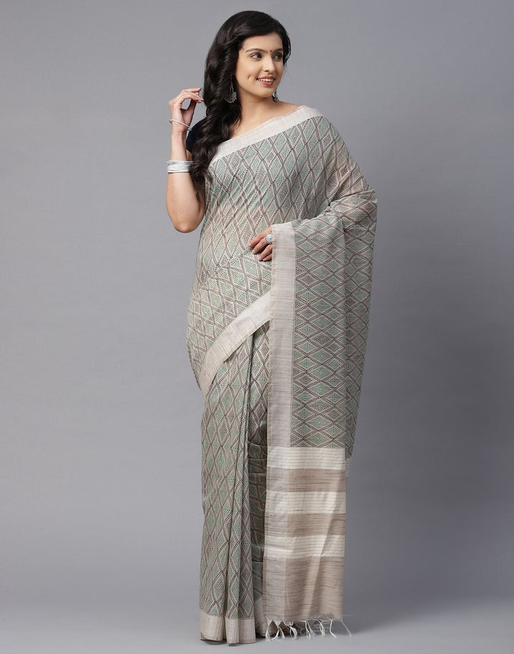 Abstract Print Cotton Saree