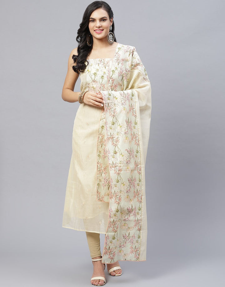 Chanderi Embroidered Suit Piece