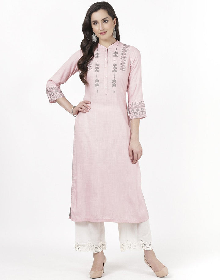Pink Cotton Kurti