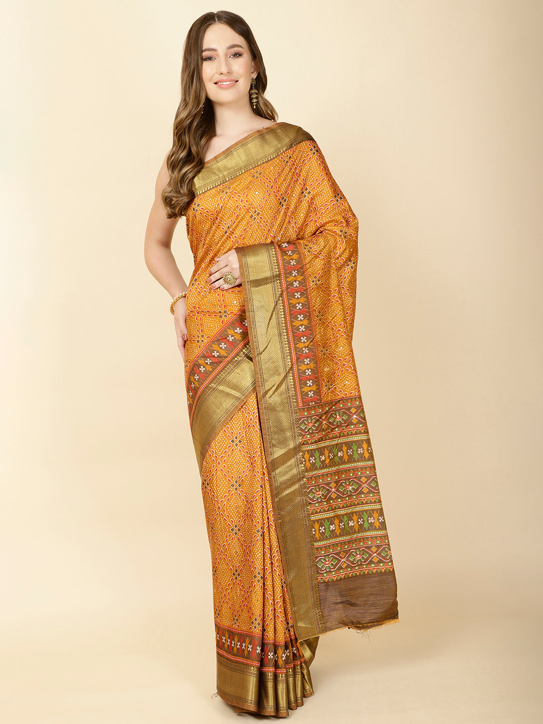 Patola Print Handloom Saree