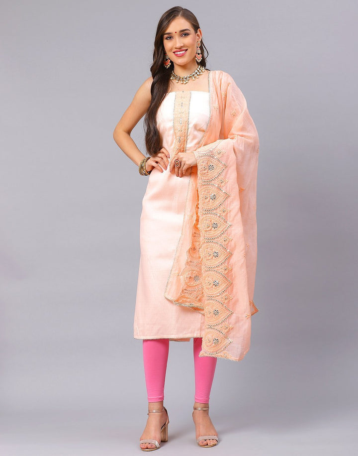 Cotton Embroidered Suit Piece
