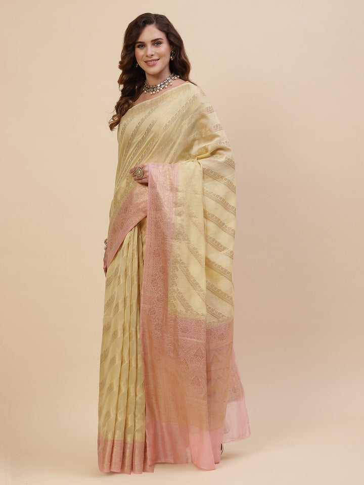 Zari Jaal Cotton Woven Saree