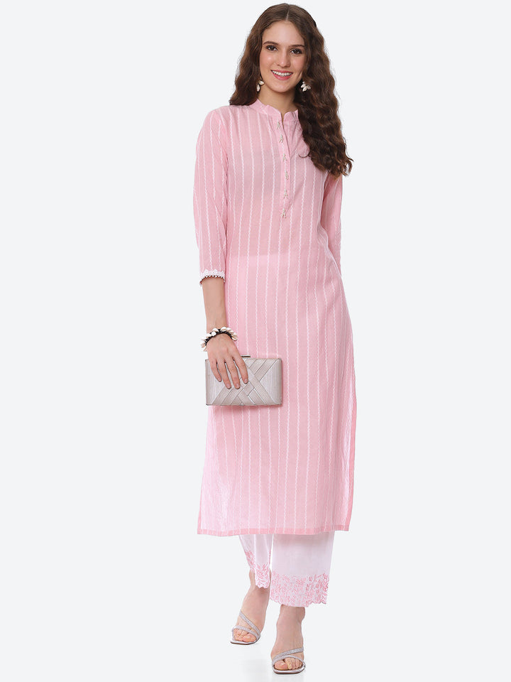 Printed Cotton Kurta With Pant