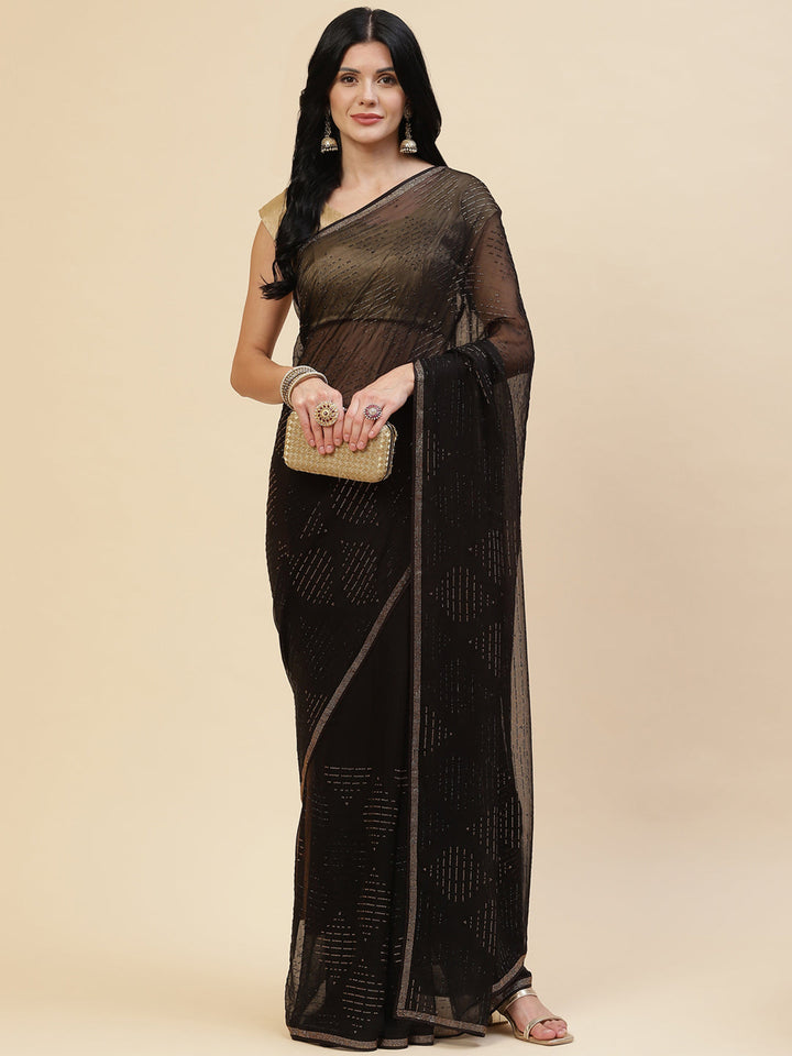 Swarovski Embroidered Chiffon Saree