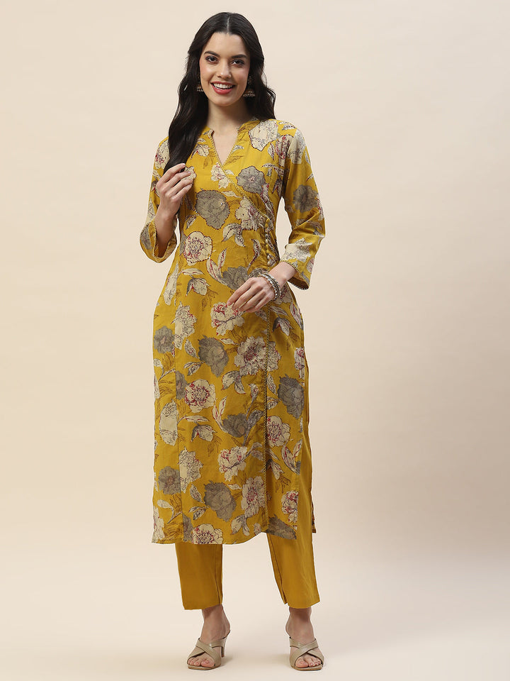Printed Cotton Kurta With Pants