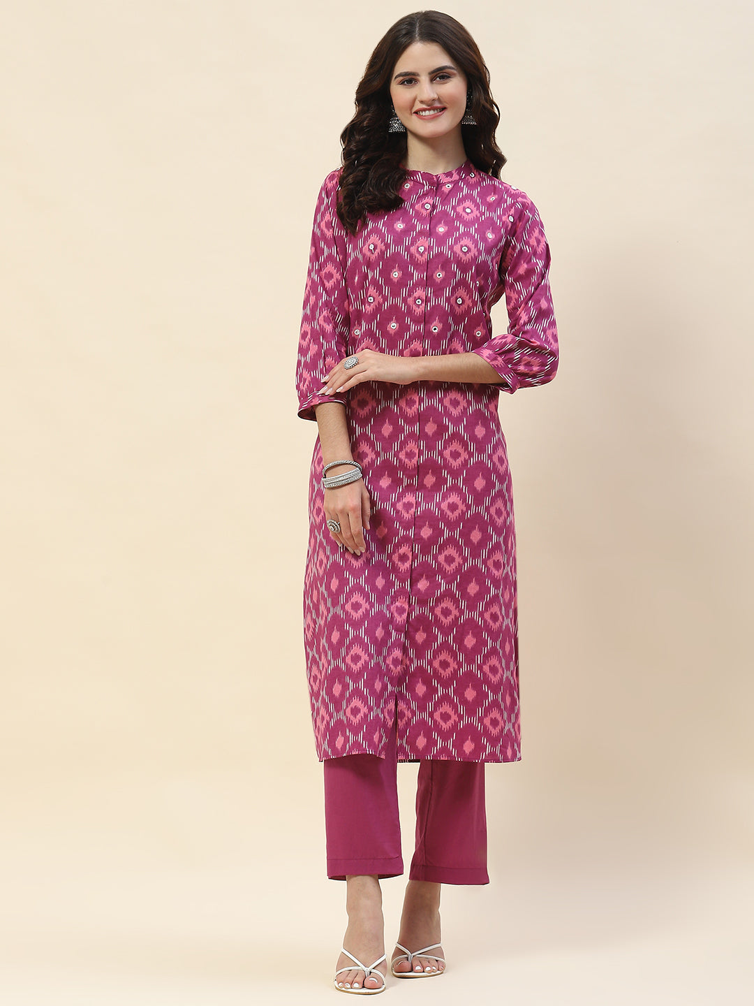 Printed Cotton Kurta Set