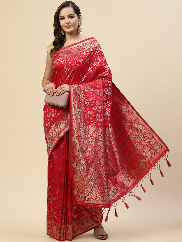 Zari Jaal Handloom Woven Saree